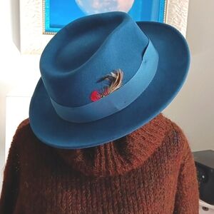 Hats In The Belfry Navy Wool Hat Gangster - The Goods